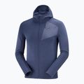 Pánská fleece mikina Salomon Outline FZ Hoodie tmavě modrá LC1712100