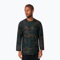 Pánský cyklistický dres Oakley Ride Free LS šedo-zelená FOA404505
