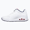 Dámské boty SKECHERS Uno Stand On Air white durabuck/navy/red trim/mesh 3