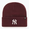 Zimní čepice 47 Brand MLB New York Yankees Haymaker dark maroon