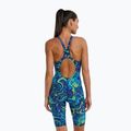 Dámské jednodílné plavky TYR Thresher Open Back Hyperblitz blue/green 2