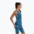 Dámské jednodílné plavky TYR Thresher Open Back Hyperblitz blue/green 4