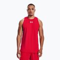 Pánské basketbalové tričko Under Armour Baseline Cotton Tank red/white/white