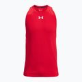 Pánské basketbalové tričko Under Armour Baseline Cotton Tank red/white/white 5