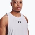 Pánský basketbalový míč Under Armour Baseline Cotton Tank 100 bílo-černá UAR-1361901100-100 4