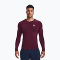 Under Armour pánské tréninkové tričko s dlouhým rukávem Ua HG Armour Comp LS maroon/white