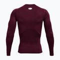 Under Armour pánské tréninkové tričko s dlouhým rukávem Ua HG Armour Comp LS maroon/white 5