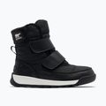 Juniorské sněhule Sorel Whitney II Strap WP black/sea salt 7
