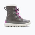 Juniorské sněhule Sorel Sorel Explorer Lace quarry/bright lavender 7