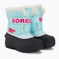 Juniorské sněhule Sorel Snow Commander ocean surf/cactus pink 4