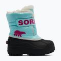 Juniorské sněhule Sorel Snow Commander ocean surf/cactus pink 7