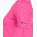 Dámské běžecké tričko Saucony Stopwatch SS fuchsia heather 4