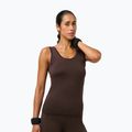 Dámské tričko na jógu Sweaty Betty Seamless Ruched Tank espresso brown