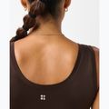Dámské tričko na jógu Sweaty Betty Seamless Ruched Tank espresso brown 5