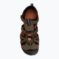 Juniorské sandály KEEN Seacamp II CNX dark olive/gold flame 5