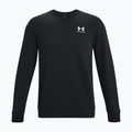 Pánská mikina Under Armour Essential Fleece Crew černá/bílá 4