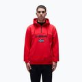 Pánská mikina Napapijri Burgee Half Zip Hooded 2.0 red goji