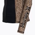 Dámské plavecké tričko longsleeve Hurley Leopard Zip Front brown sugar 3