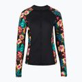 Dámské plavecké tričko longsleeveHurley Fiji Fantasy Zip Front Rashguard black