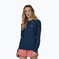 Dámské trekingové tričko Patagonia P-6 Logo Responsibili-Tee LS tidepool blue