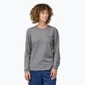 Dámské tričko longsleeve  Patagonia P-6 Logo Responsibili-Tee gravel heather