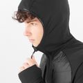 Pánská hybridní bunda Salomon Elixir Hybrid Hoodie Insulated deep black 3