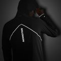 Pánská běžecká mikina Salomon Sense Aero Hybrid Half Zip Hooded deep black 6