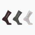 Ponožky Salomon Everyday Crew 3 pary silver cloud/sedona sage