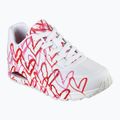 Dámské boty SKECHERS JGoldcrown Uno Spread The Love white/red/pink 8