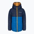 Dětská péřová bunda Columbia Powder Lite s kapucí bright indigo/collegiate navy