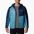 Pánská péřová bunda Columbia Platinum Peak s kapucí shasta/collegiate navy 4