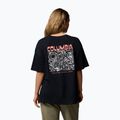 Dámské trekkingové tričko Columbia Rolling Bend Graphic Oversized Tee black/mountainview 3