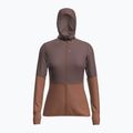 Dámská trekingová mikina Icebreaker Merino 200 Realfleece Descender Zip Hoodie dusty clay