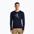 Pánské tričko Longsleeve icebreaker Merino 200 Oasis Crewe SkiingYeti midnight navy