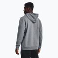 Pánská mikina Under Armour Essential Fleece Hoodie pitch gray medium heather/white 3