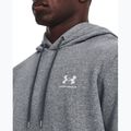 Pánská mikina Under Armour Essential Fleece Hoodie pitch gray medium heather/white 4