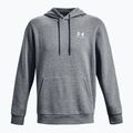 Pánská mikina Under Armour Essential Fleece Hoodie pitch gray medium heather/white 5