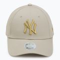 Dámská kšiltovka New Era Metallic Logo 9Forty New York Yankees light beige 2