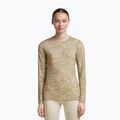 Dámské tričko Longsleeve icebreaker Merino 200 Oasis Crewe Moss Bloom cumin/undyed/aop