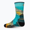 Smartwool Hike Light Cushion Great Excursion Print Crew trekové ponožky modré/žluté SW001987150 2