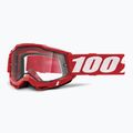 Cyklistické brýle  100% Accuri 2 Enduro MTB neon/red/clear 5