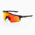 100% sluneční brýle Speedcraft SL soft tact black/hiper red multilayer mirror