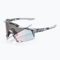 Sluneční brýle 100% Speedcraft polished translucent grey/rose gold mirror photochrom