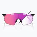 Sluneční brýle 100% Hypercraft SQ gloss black/photochromic purple mirror 8