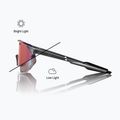 Sluneční brýle 100% Hypercraft SQ gloss light grey/rose gold mirror photochromic 2