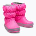 Dětské sněhule Crocs Winter Puff electric pink/light grey 12