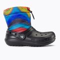 Dětské sněhule  Crocs Classic Lined Spray Dye Boot Kids black/multi 2