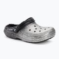Žabky Crocs Classic Glitter Lined Clog black/silver
