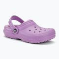 Dětské nazouváky   Crocs Classic Lined orchid 2