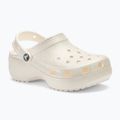 Dámské žabky Crocs Classic Platform Glitter chalk 2